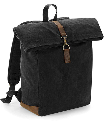Quadra Heritage Waxed Canvas Backpack black