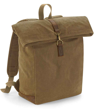 Quadra Heritage Waxed Canvas Backpack light brown