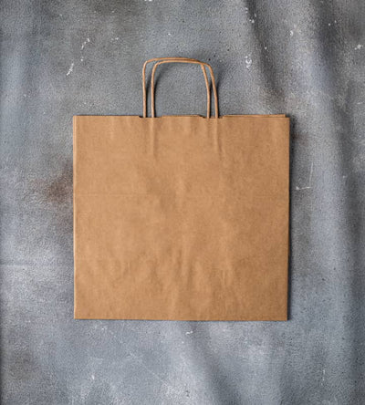 Twisted Handle Kraft Catering Bag - Brown 340x200x330mm