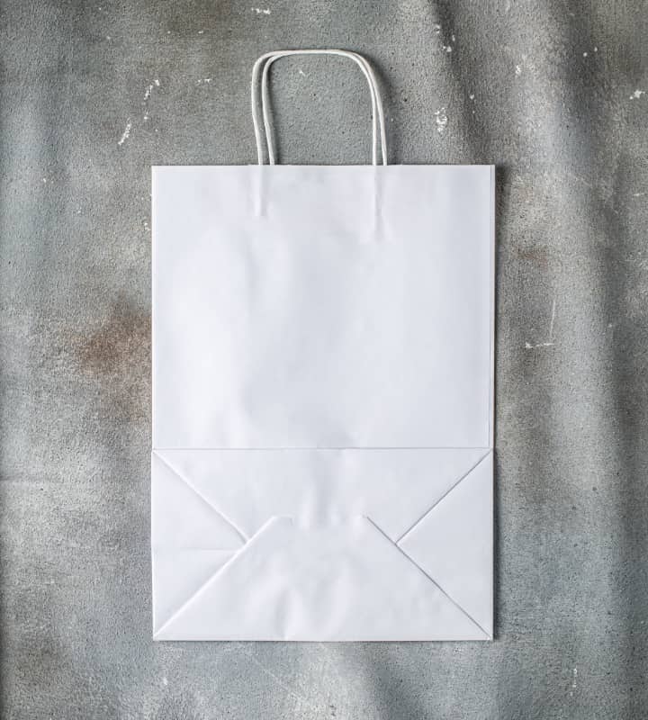 Twisted Handle Kraft Paper Bag - White 305x170x425mm