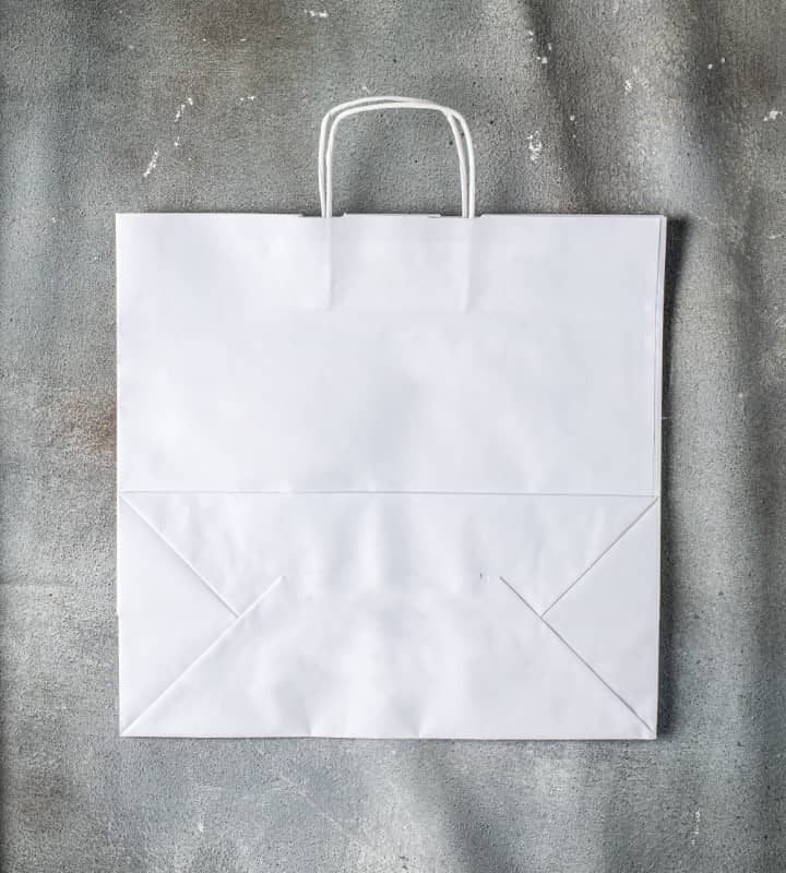 Twisted Handle Kraft Paper Bag - White 400x180x390mm