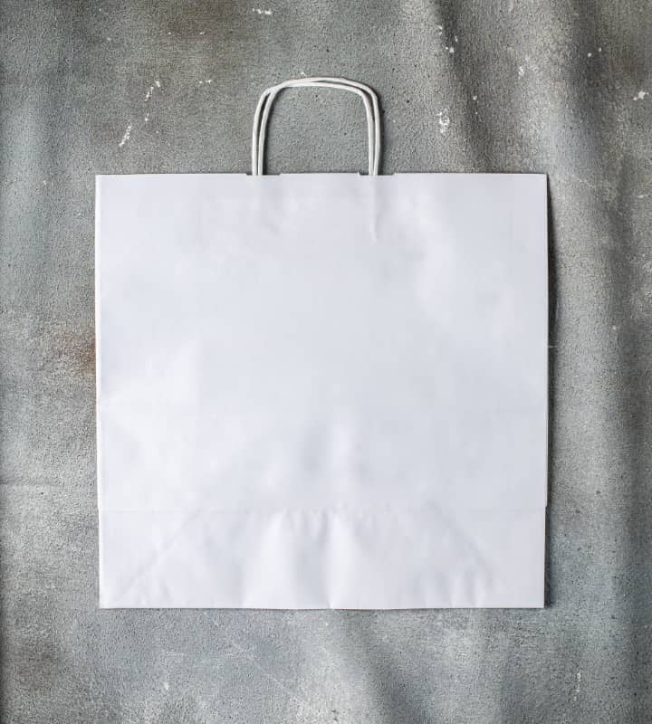 Twisted Handle Kraft Paper Bag - White 400x180x390mm
