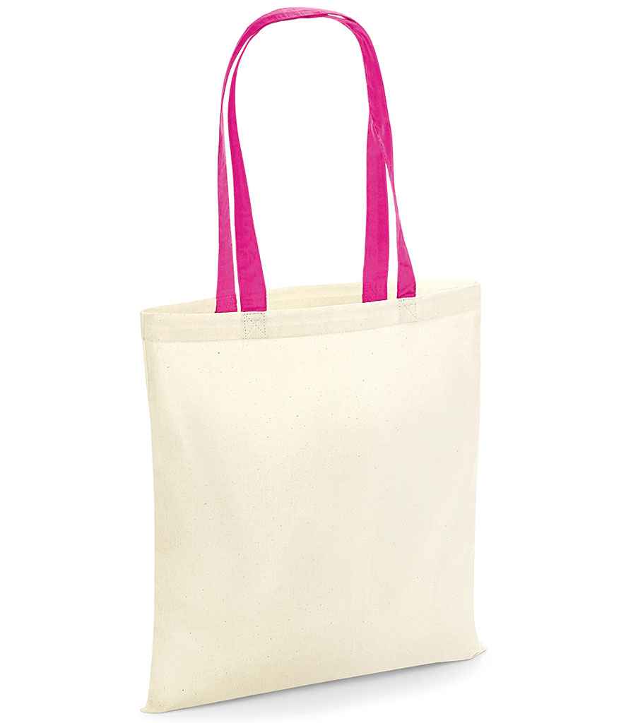 Westford Mill Bag For Life - Contrast Handles  natural/fuchsia
