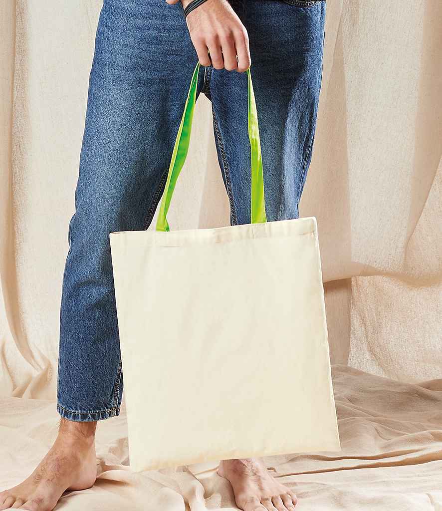 Westford Mill Bag For Life - Contrast Handles natural/lime