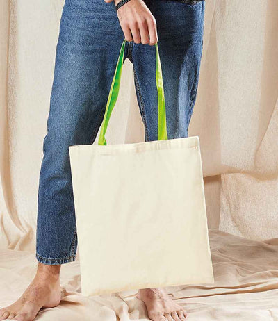 Westford Mill Bag For Life - Contrast Handles natural/lime