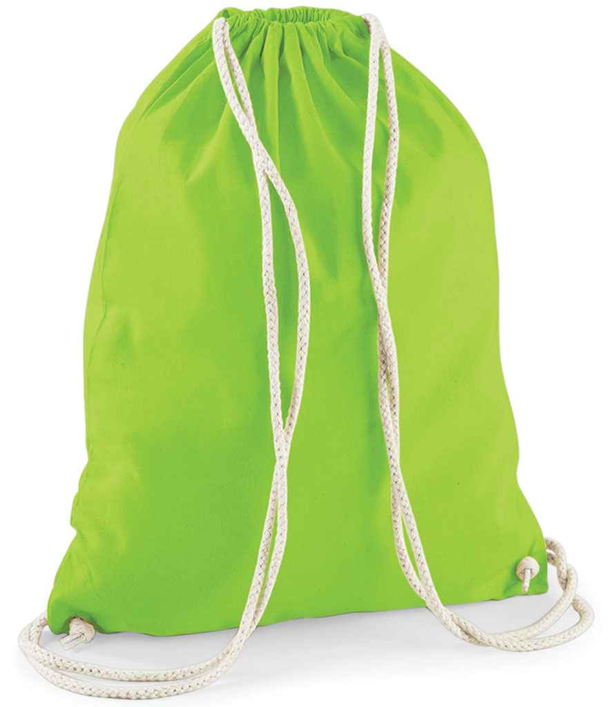 Westford Mill Cotton Gymsac lime green