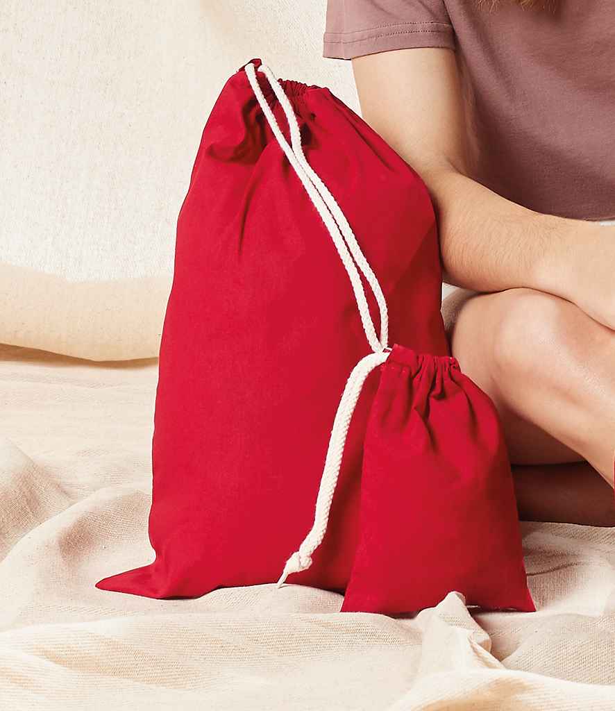Westford Mill Cotton Stuff Bags red