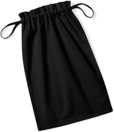 Westford Mill Organic Cotton Drawcord Bag black