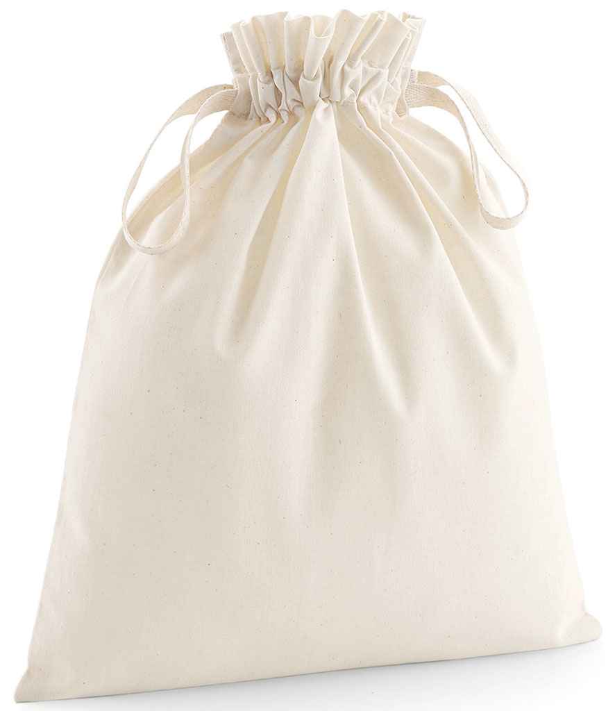 Westford Mill Organic Cotton Drawcord Bag natural