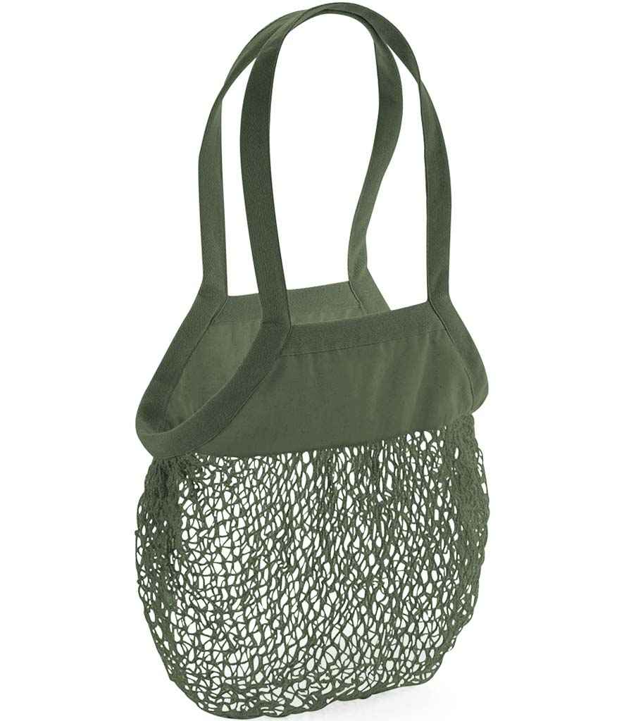 Westford Mill Organic Cotton Mesh Grocery Bag forest green
