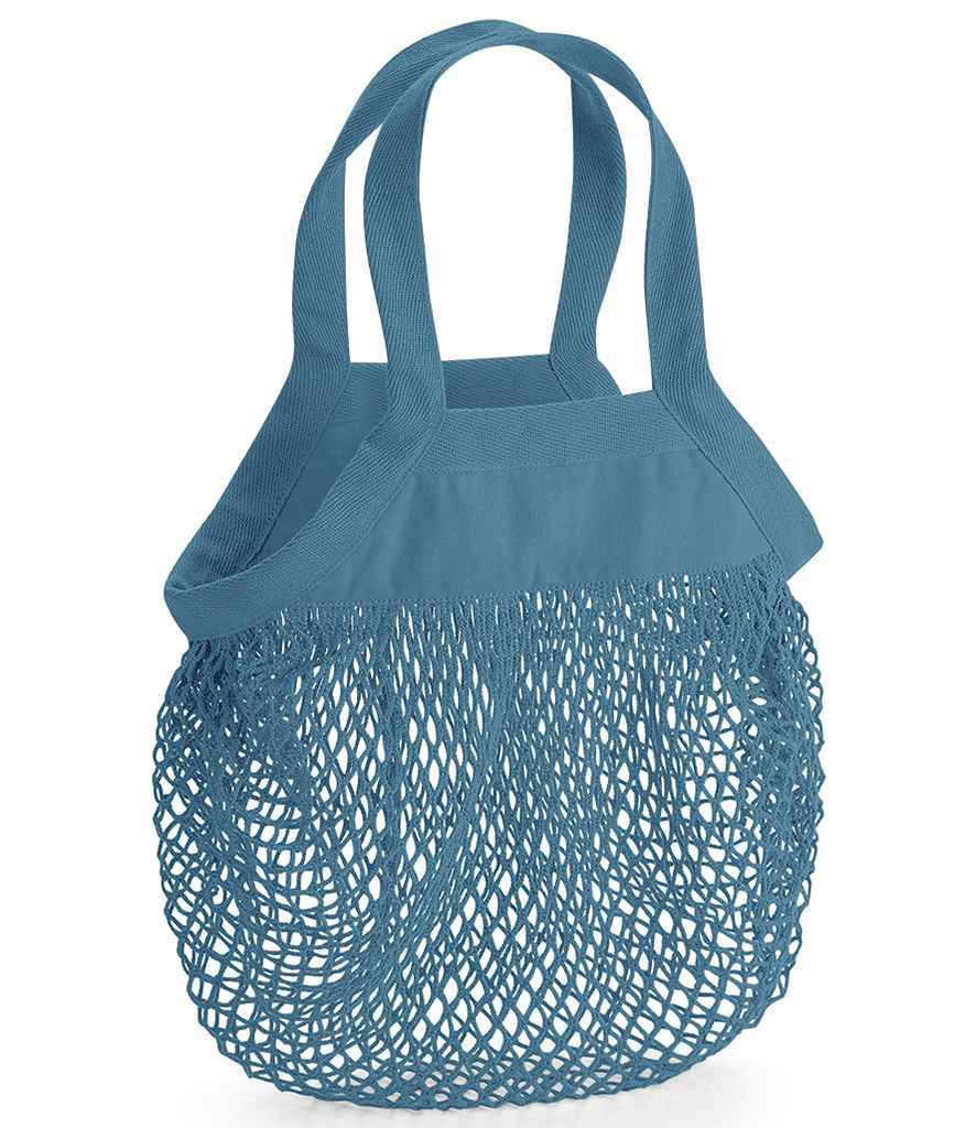 Westford Mill Organic Cotton Mini Mesh Grocery Bag blue