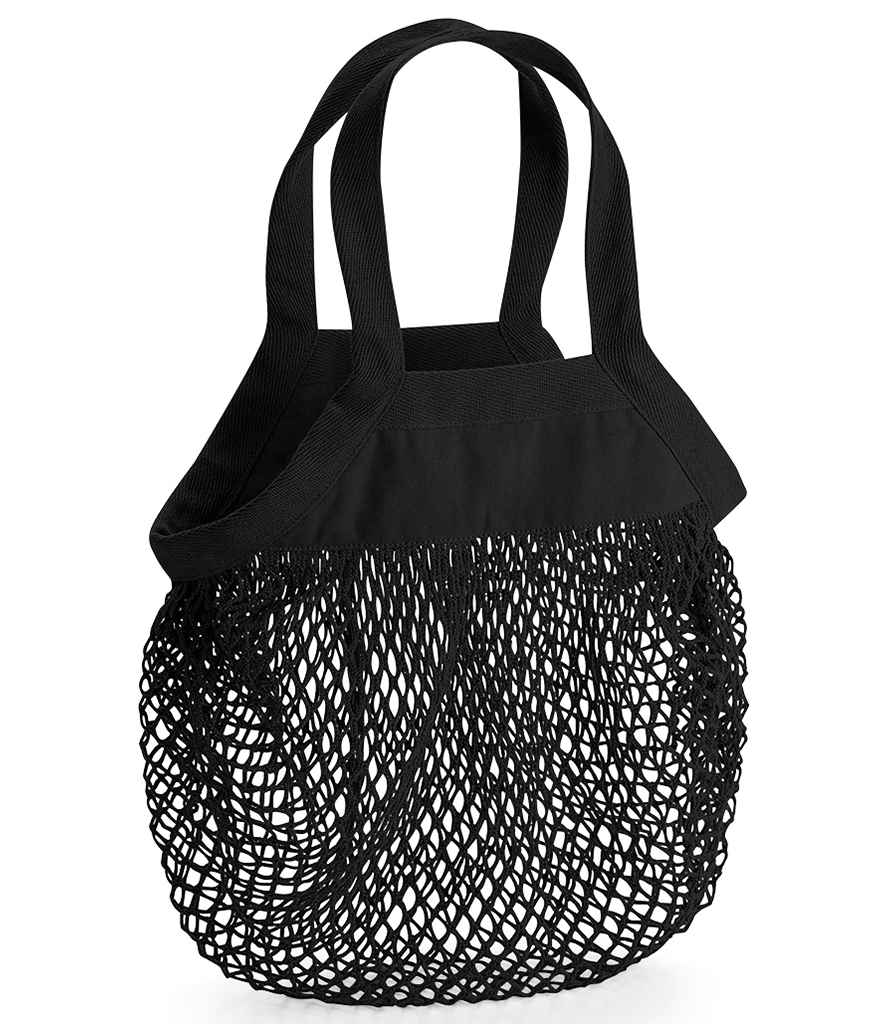Westford Mill Organic Cotton Mini Mesh Grocery Bag black