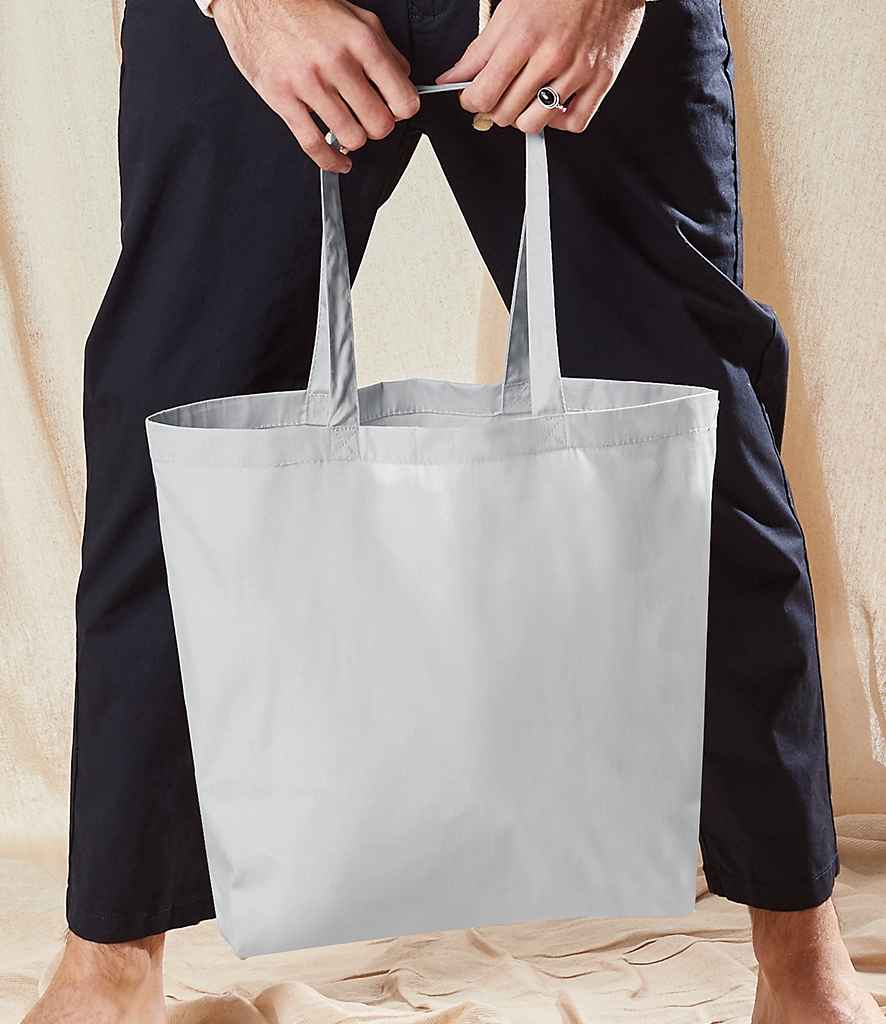 Westford Mill Organic Premium Cotton Maxi Tote Bag light grey