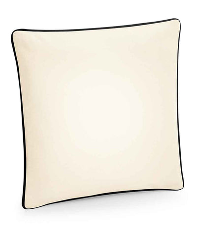 Westford Mill Fairtrade Piped Cushion Cover natural/black