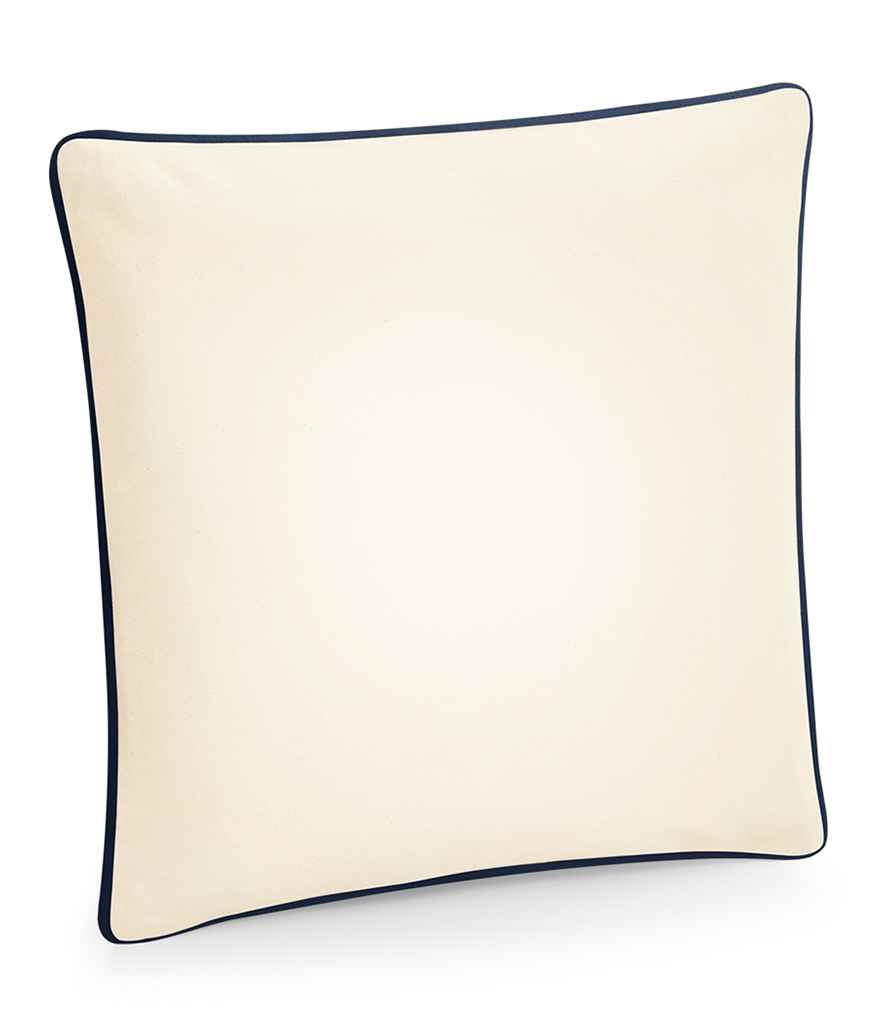 Westford Mill Fairtrade Piped Cushion Cover natural/navy