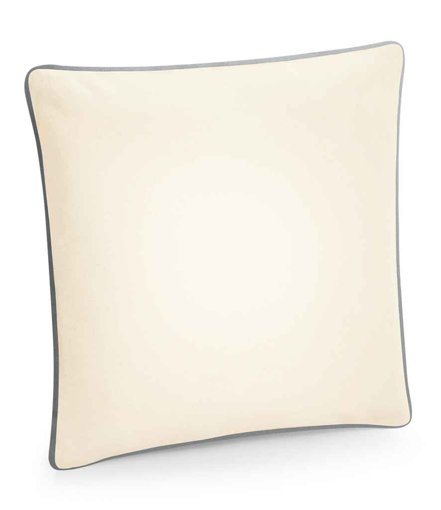 Westford Mill Fairtrade Piped Cushion Cover natural/grey