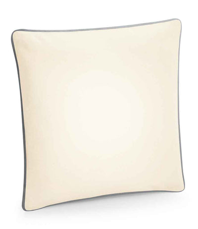 Westford Mill Fairtrade Piped Cushion Cover natural/grey