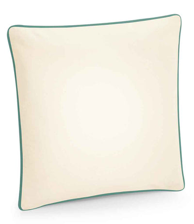 Westford Mill Fairtrade Piped Cushion Cover natural/sage green