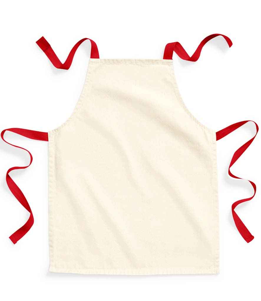 Westford Mill Fairtrade Kids Craft Apron natural/red