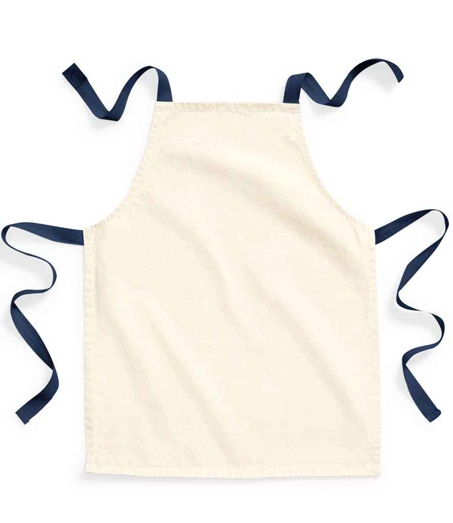 Westford Mill Fairtrade Kids Craft Apron natural/navy
