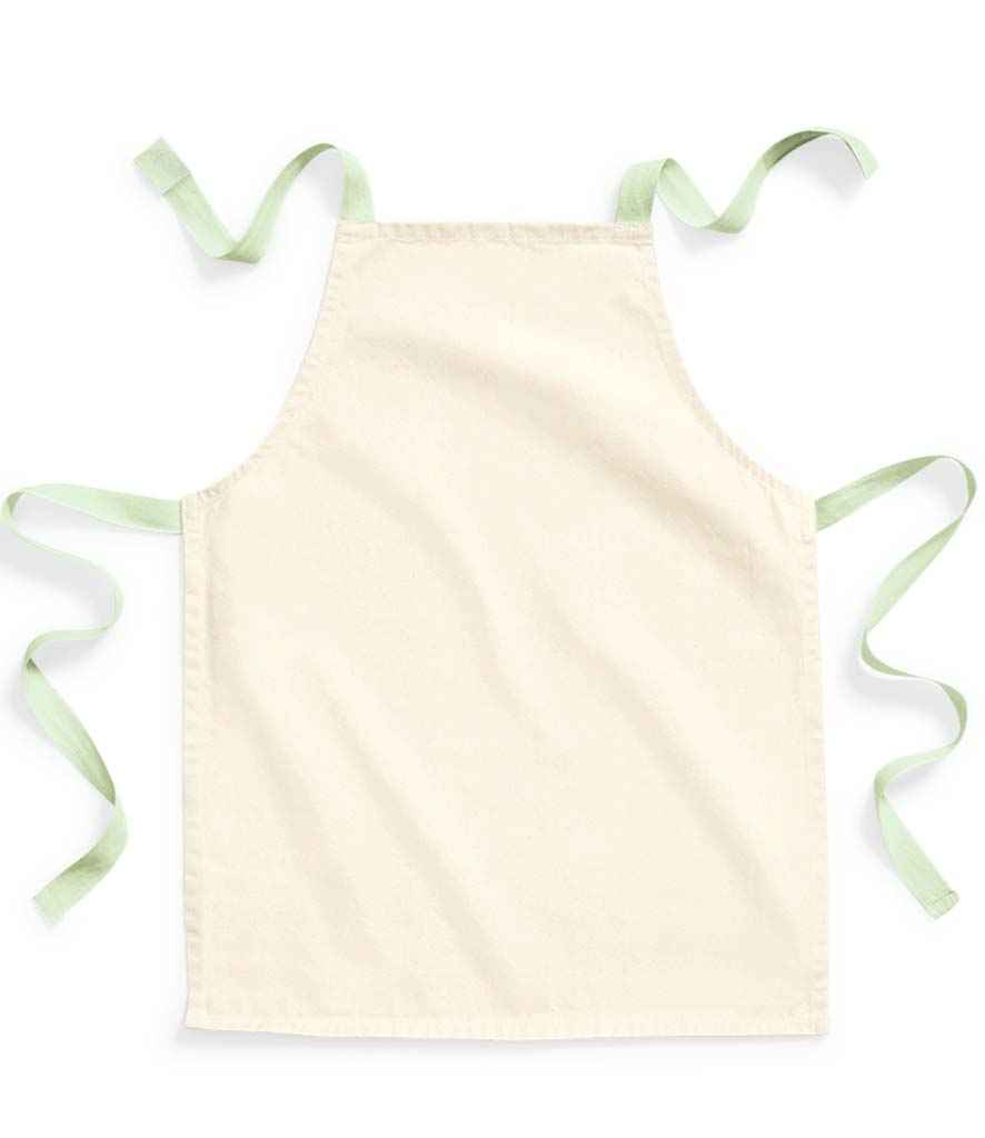 Westford Mill Fairtrade Kids Craft Apron natural/pistachio