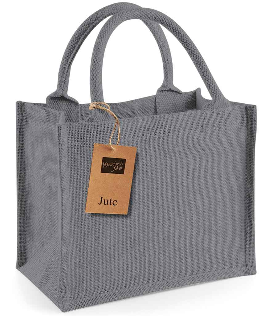 Westford Mill Jute Mini Gift Bag grey