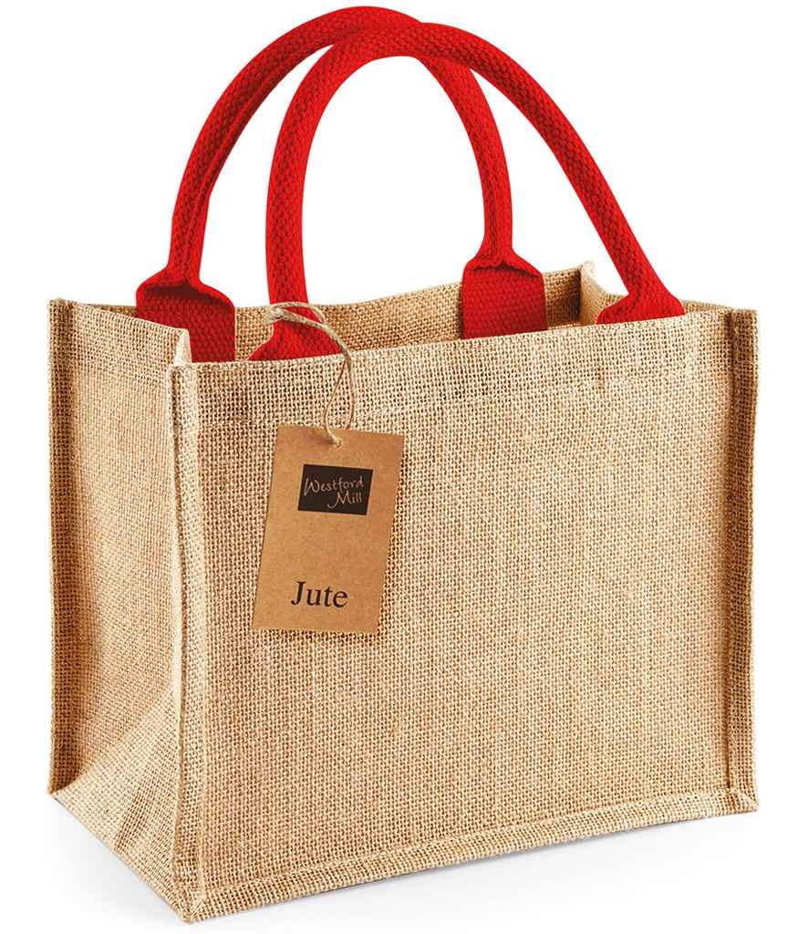 Westford Mill Jute Mini Gift Bag natural/red