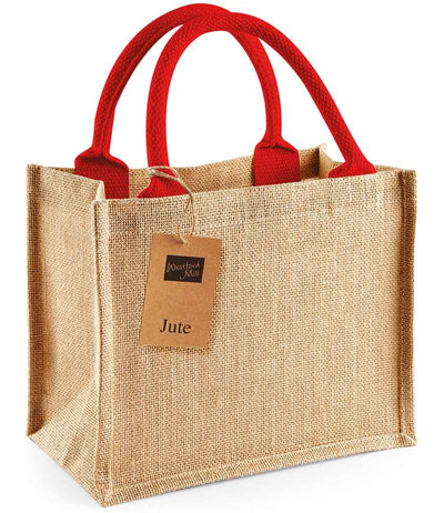 Westford Mill Jute Mini Gift Bag natural/red
