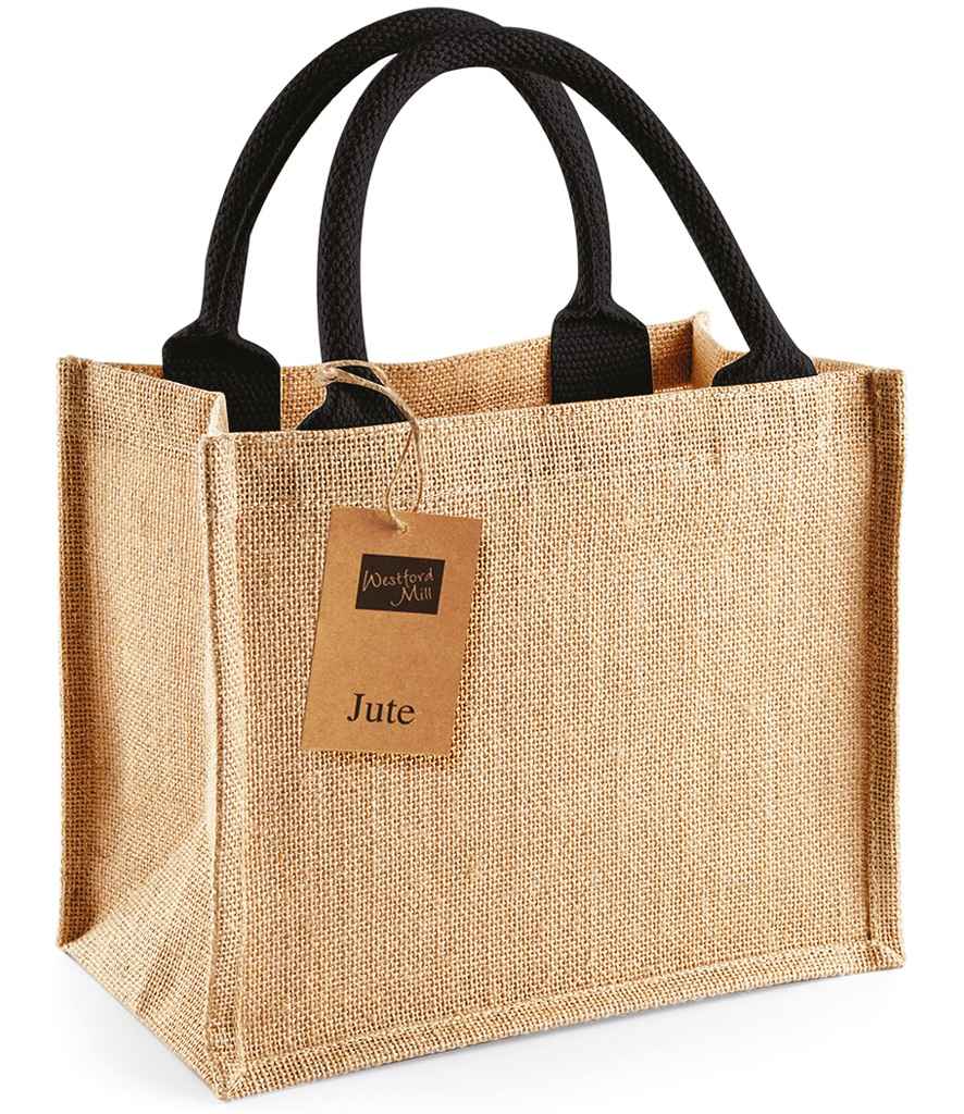 Westford Mill Jute Mini Gift Bag natural/black