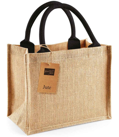 Westford Mill Jute Mini Gift Bag natural/black