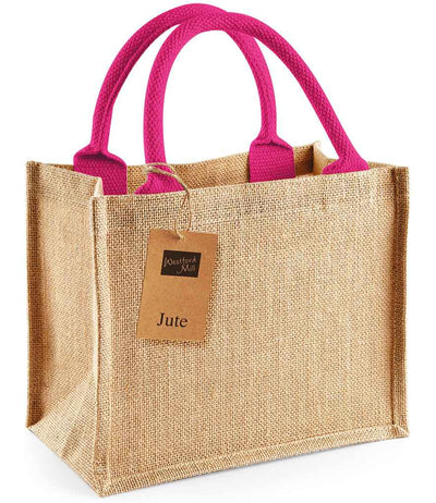 Westford Mill Jute Mini Gift Bag natural/fuchsia