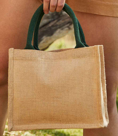 Westford Mill Jute Mini Gift Bag natural/green
