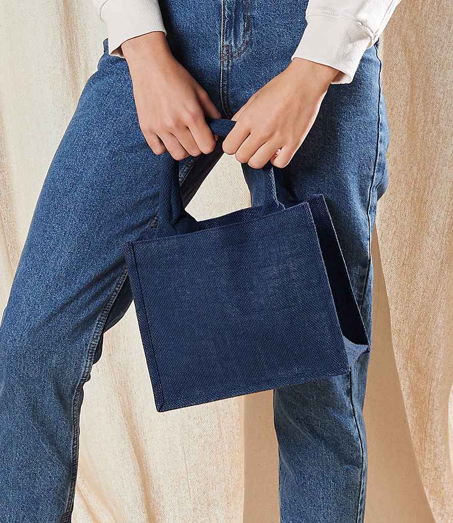 Westford Mill Jute Mini Gift Bag navy