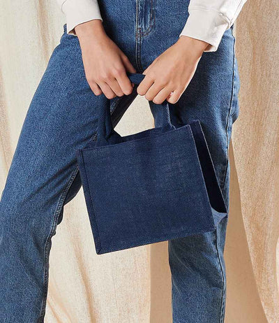 Westford Mill Jute Mini Gift Bag navy