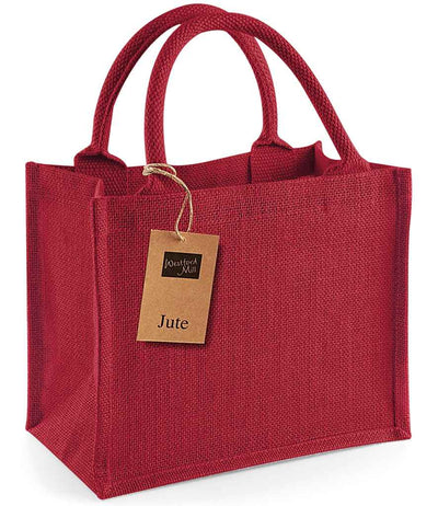 Westford Mill Jute Mini Gift Bag red