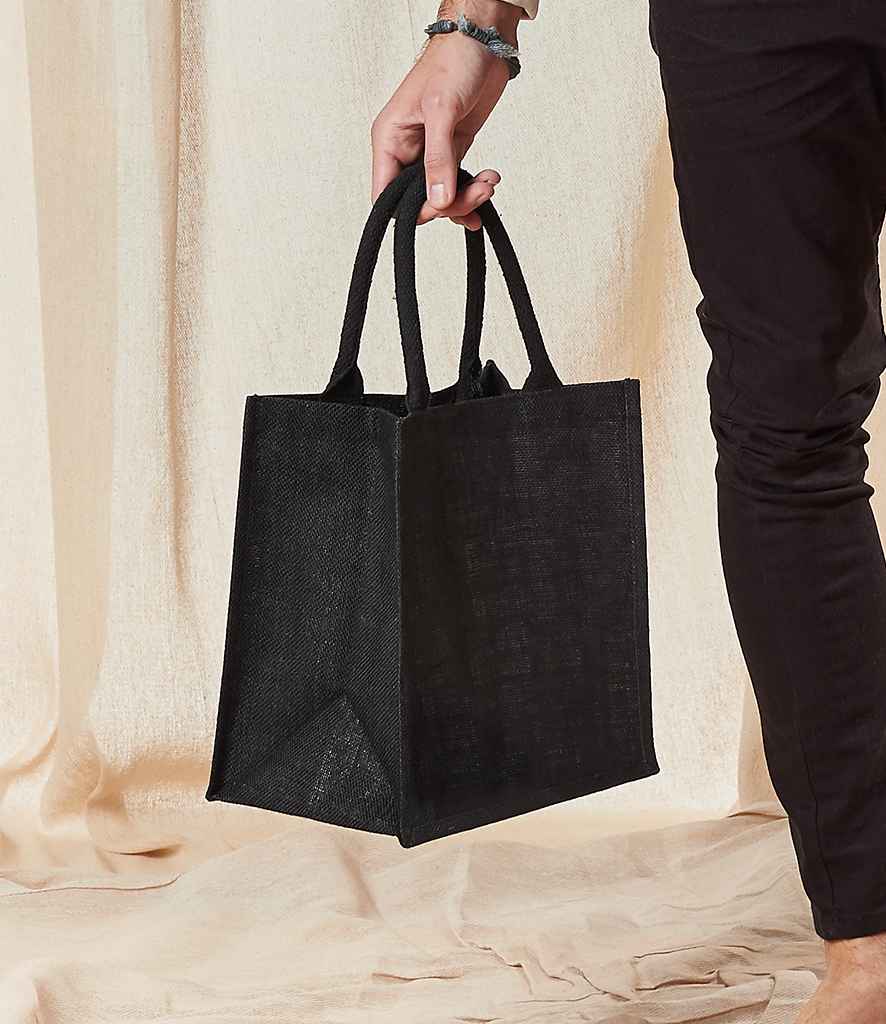 Westford Mill Printers Midi Jute Tote Bag black