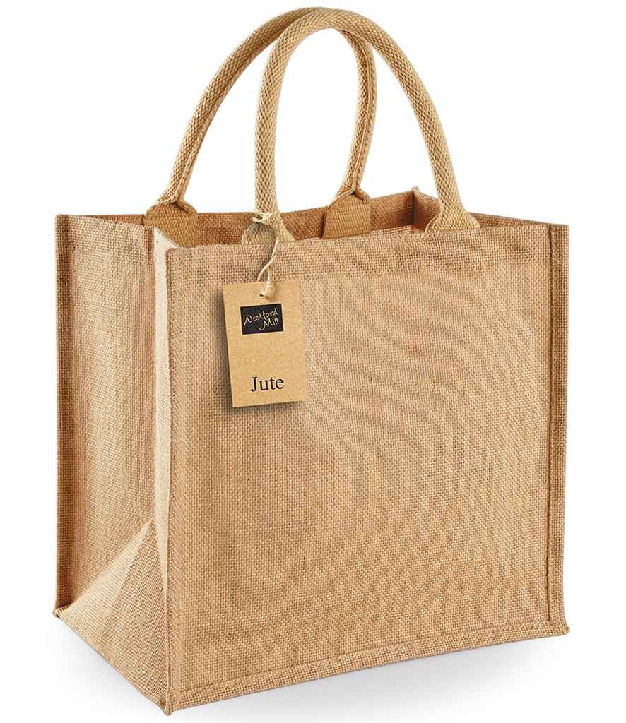 Westford Mill Printers Midi Jute Tote Bag natural