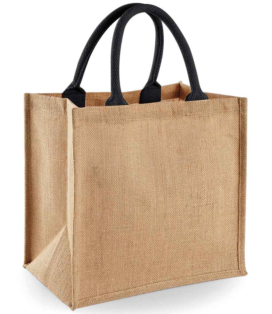 Westford Mill Printers Midi Jute Tote Bag natural/black