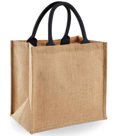 Westford Mill Printers Midi Jute Tote Bag natural/black
