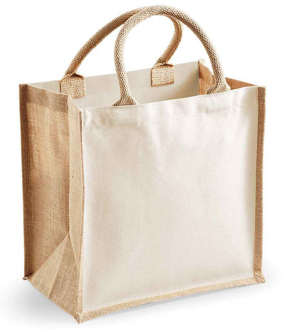Westford Mill Printers Midi Jute Tote Bag natural