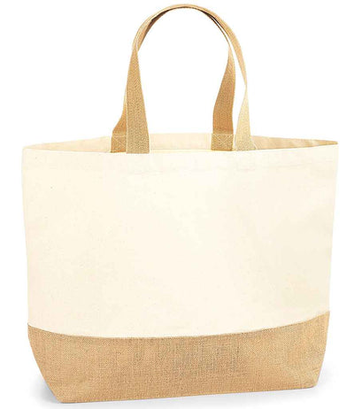 Westford Mill Jute Base Canvas Tote XL Bag natural