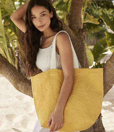 Westford Mill Soft Washed Jute Beach Bag natural