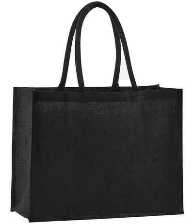 Westford Mill Natural Starched Jute Classic Shopper black