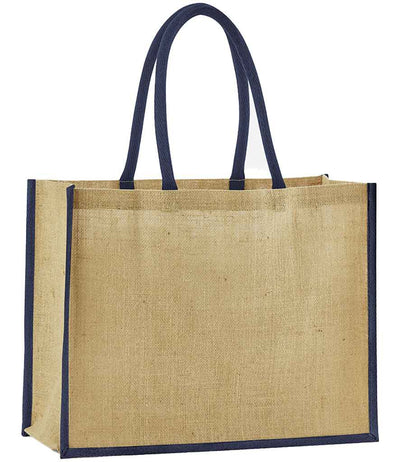 Westford Mill Natural Starched Jute Classic Shopper natural/navy