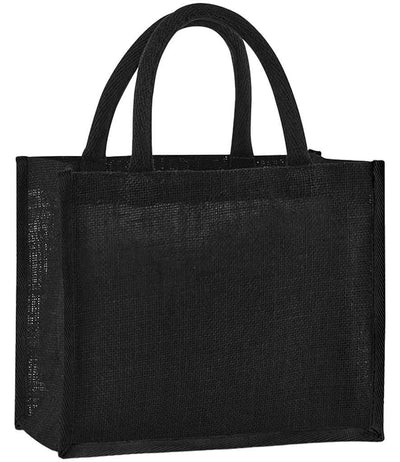 Westford Mill Natural Starched Jute Midi Tote Bag black