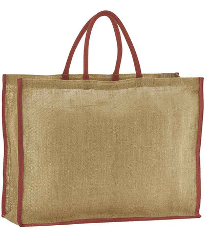 Westford Mill Natural Starched Jute Market Shopper natural/red
