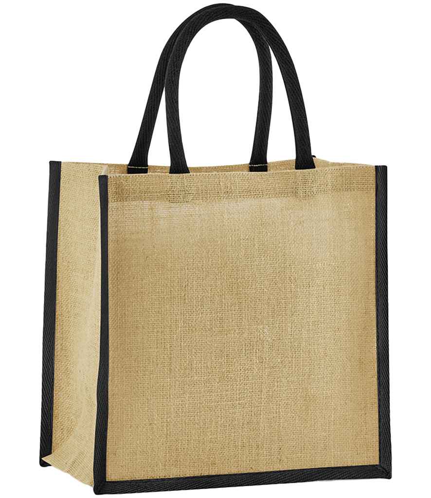 Westford Mill Natural Starched Jute Mini Gift Bag natural/black