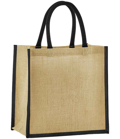 Westford Mill Natural Starched Jute Mini Gift Bag natural/black