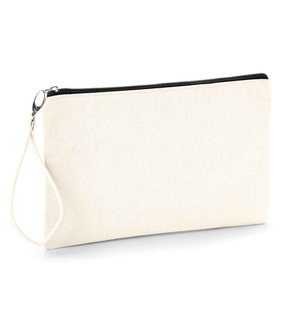 black zip Westford Mill Canvas Wristlet Pouch