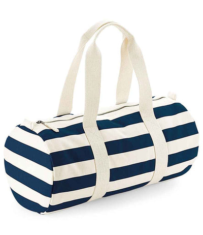 Westford Mill Nautical Barrel Bag natural/navy